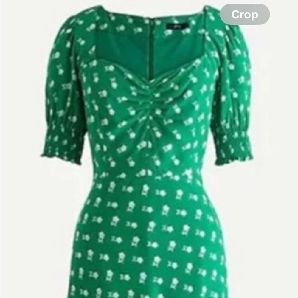 J. Crew Green Sundress Sweetheart Neckline